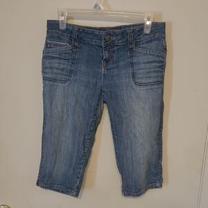 American Eagle Outfitters Blue Bermuda Shorts Classic Style